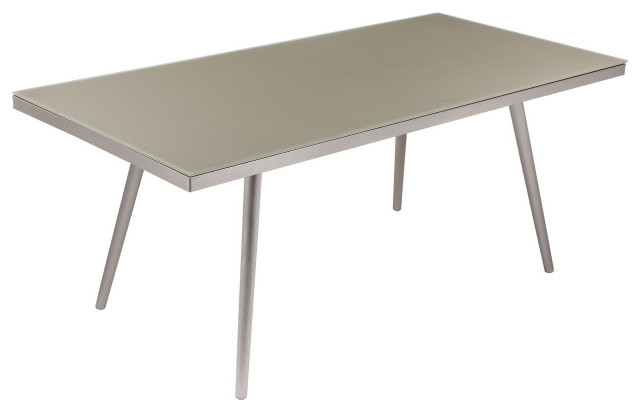 Benzara BM287757 Coffee Table Tempered Glass Top, Smooth Gray Aluminum Frame