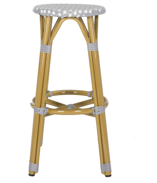 Zen Indoor Outdoor Bar Stool Gray Modern Bar Stools And Counter