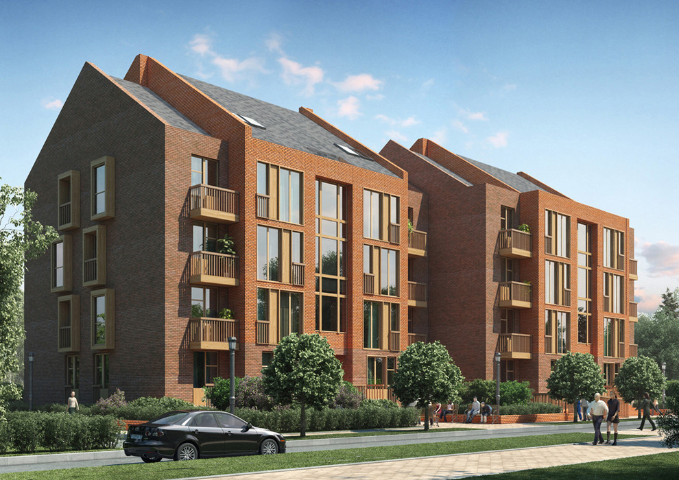 Кирпичный многоквартирный дом