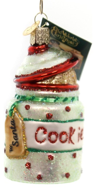 Old World Christmas Cookie Jar Glass To Santa Christmas Eve 32261