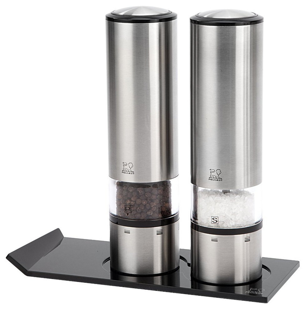 Peugeot Elis Sense u'Select Stainless Steel 8 in Electric Salt  Pepper Mill  Set - Contemporary - Salt And Pepper Shakers And Mills - by BIGkitchen |  Houzz