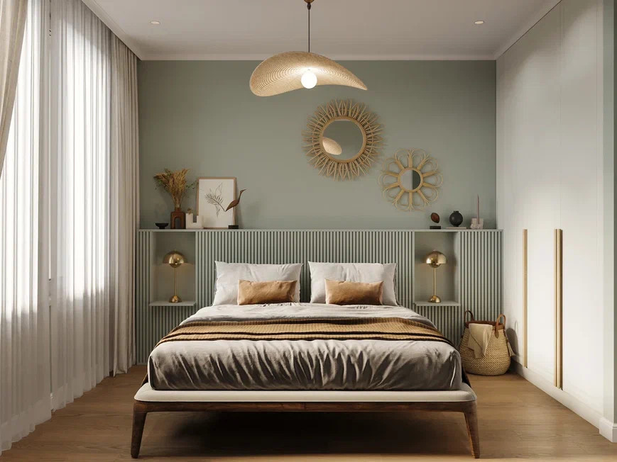 Трехкомнатная квартира 108 м² в скандинавском стиле с элементами бохо