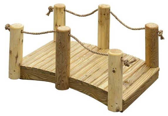 Treated Pine Mini Rope Rail Bridge