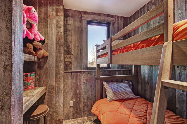 Two Cabins rustic-bedroom