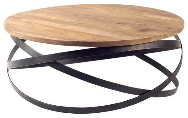 Beldane Mango Wood Coffee Table, Houzz Round Coffee Tables