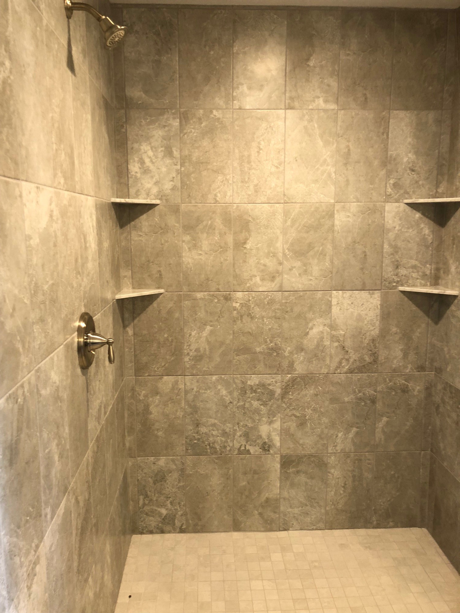 Master Bathroom Tile Work in Shower