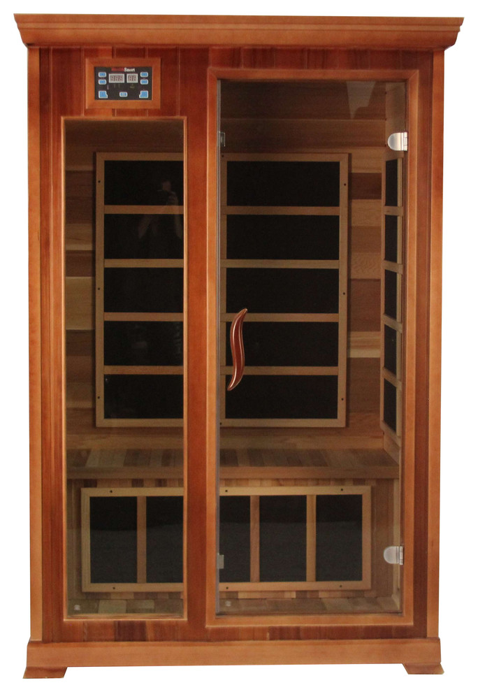 Kericko 2 Person Cedar Indoor Infrared Sauna Spa Carbon Heater FAR