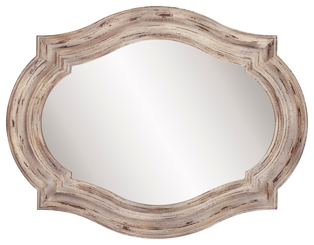 Aubrey Rustic Quatrefoil Mirror Large Farmhouse Bathroom Aubrey Rustic Quatrefoil Mirror Large