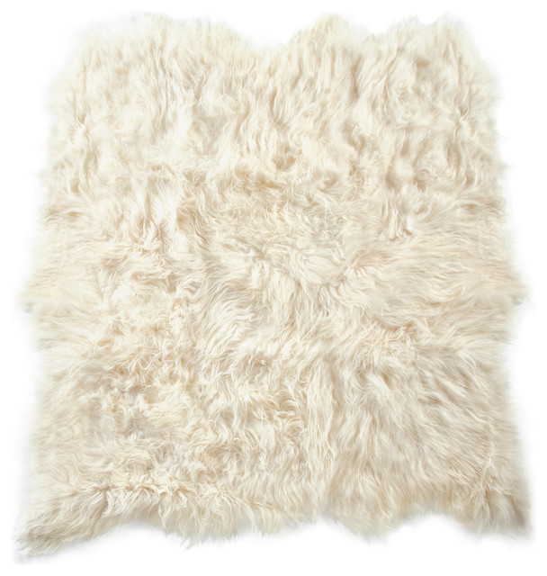 Arctic Icelandic Sheepskin Rug 6 X6 Contemporary Novelty Rugs Arctic Icelandic Sheepskin Rug 6 X6