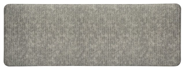 Imprint Cumulus Chevron Kitchen Mat Dove 26 X72 Contemporary