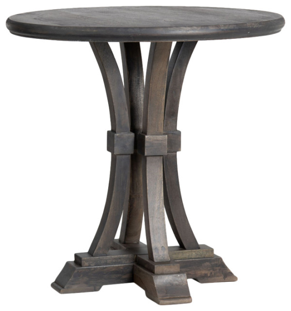 Pallentino Mango Wood Accent Table, Brown Rustic Side Tables And
