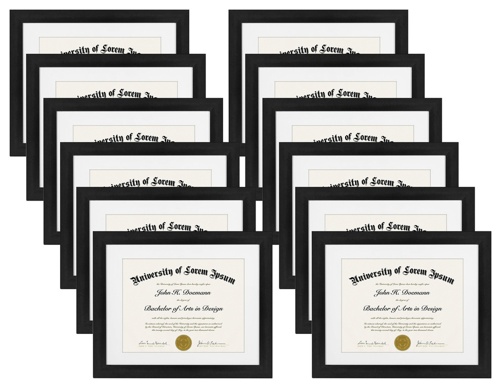 Americanflat 12 Pack 11x14 Document Frames Display Documents Sized 8.5x11 Contemporary