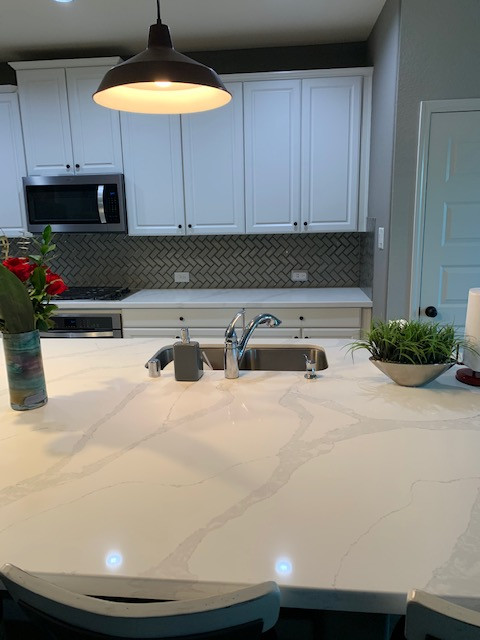 Kitchen  Quartz Countertop and Backsplash