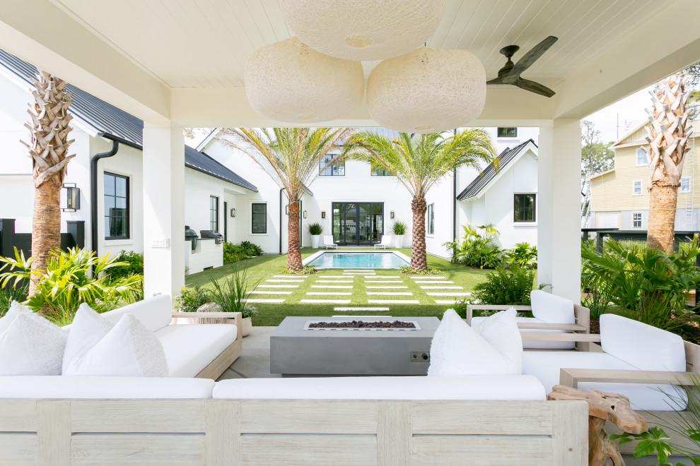 Inspiration for a tropical patio remodel in Charleston