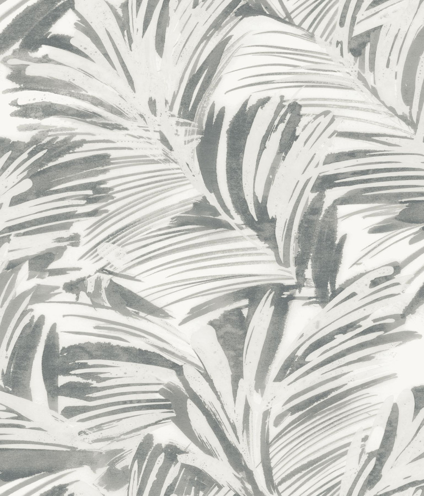 NUS4450 Palima Peel & Stick Wallpaper in Grey White