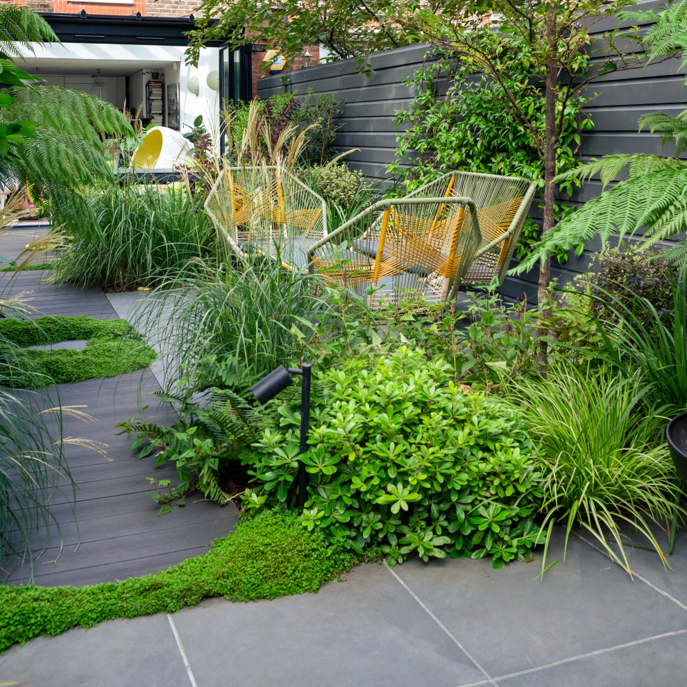 Inspiration for a small contemporary garden in London.