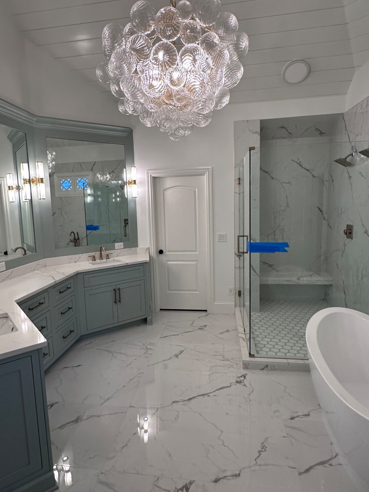 Example of a transitional bathroom design in Atlanta