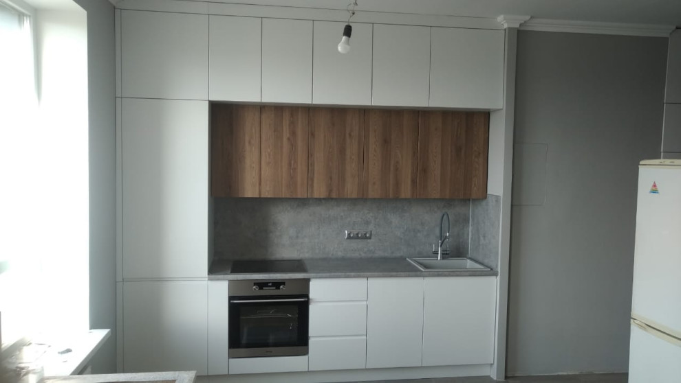 Кухня с интегрированными ручками Инфинити