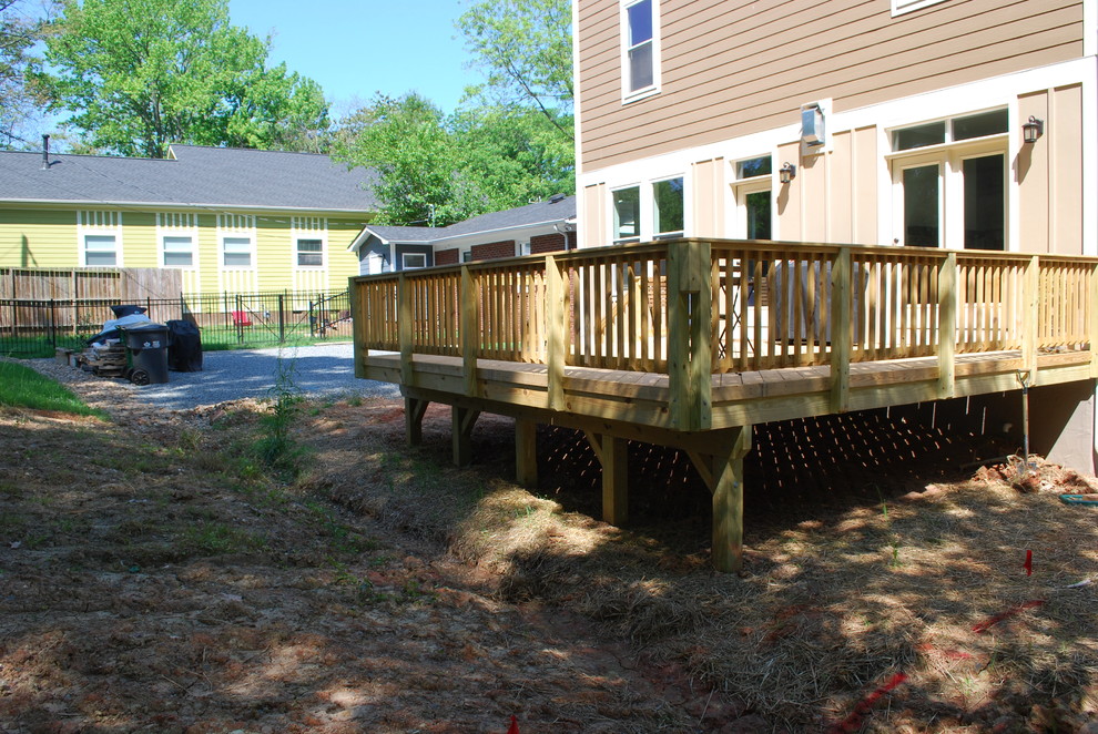 Backyard with drainage ditch.