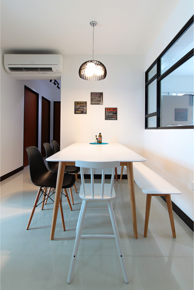 Scandinavian dining room in Singapore.
