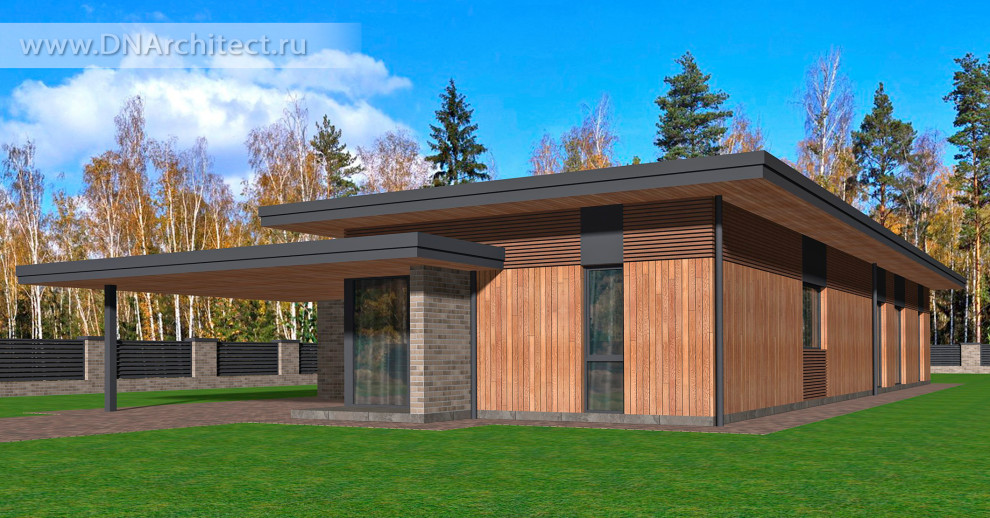 Проект одноэтажного дома L-161-D