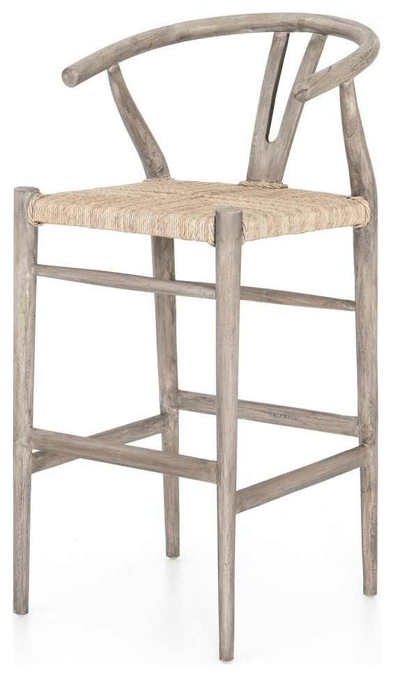 weathered gray counter stool