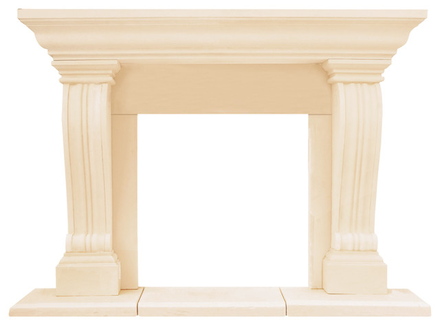 Chateau Series Jordana Cast Stone Fireplace Mantel Traditional