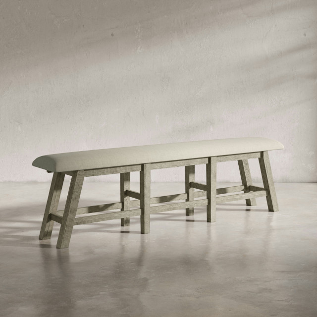 Telluride Rustic Distressed Pine Upholstered 85