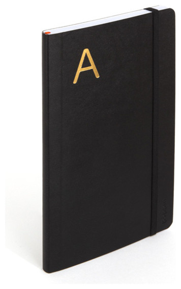 Personalized Soft Cover Notebook, Black, Medium