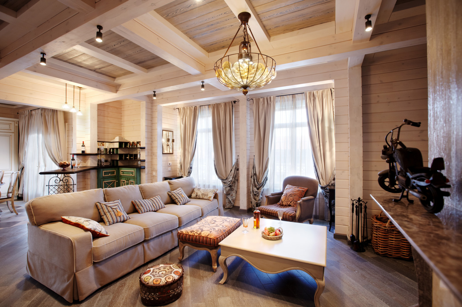 Дом из клееного бруса в стиле Прованс