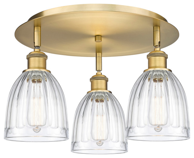 Brookfield-3 Light 18" Flush Mount - Industrial - Flush-mount Ceiling ...