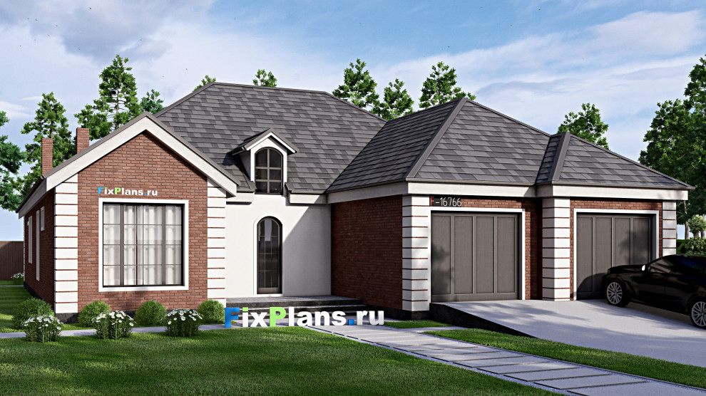 Проект одноэтажного дома 17х26м S289м2 F-16766