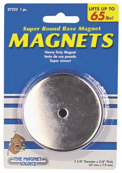 Master Magnetics 07222 Heavy Duty Round Base Magnets, 65 Lbs, 2-5/8 ...