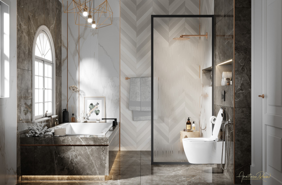 Дизайн проект ванной комнаты "Готовы к выходу из карантина"