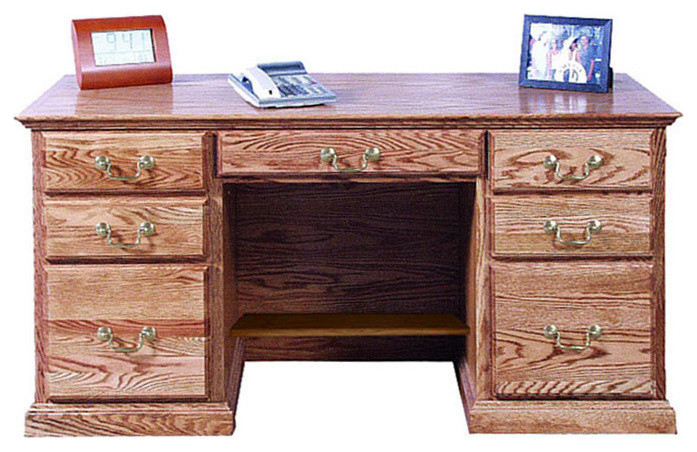 Traditional Desk, Natural Alder, 60w