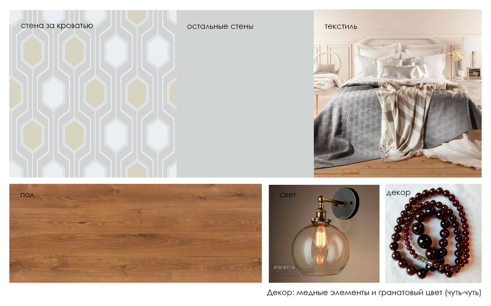Мудборд по спальне