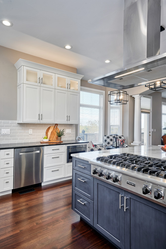 Transitional kitchen photo in Denver