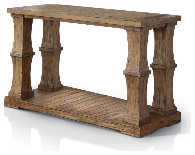 Banyin Carved Leg Sofa Table Rustic Console Tables by VirVentures