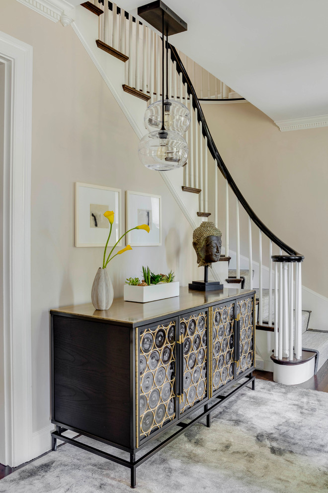 Inspiration for a transitional hallway remodel in Boston