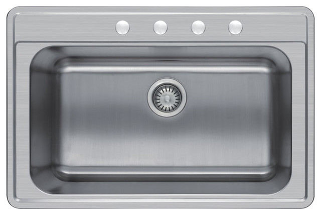 Top Mount Stainless Steel Kitchen Sinks top-mount single-bowl stainless steel kitchen sink, 33 Top Mount Stainless Steel Kitchen Sinks top-mount single-bowl stainless steel kitchen sink, 33