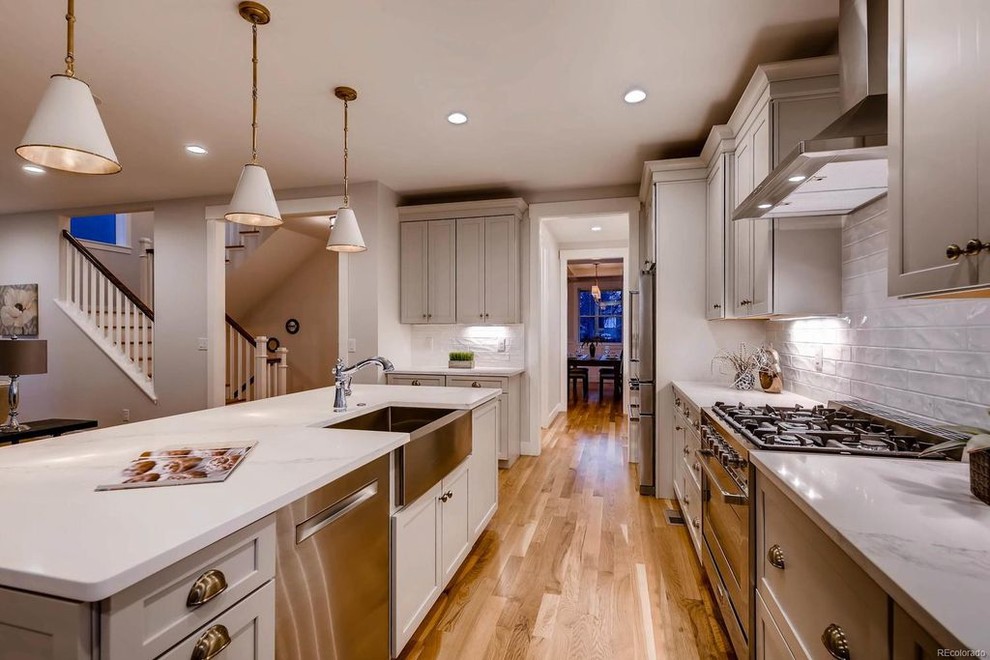 Inspiration for a transitional kitchen remodel in Denver