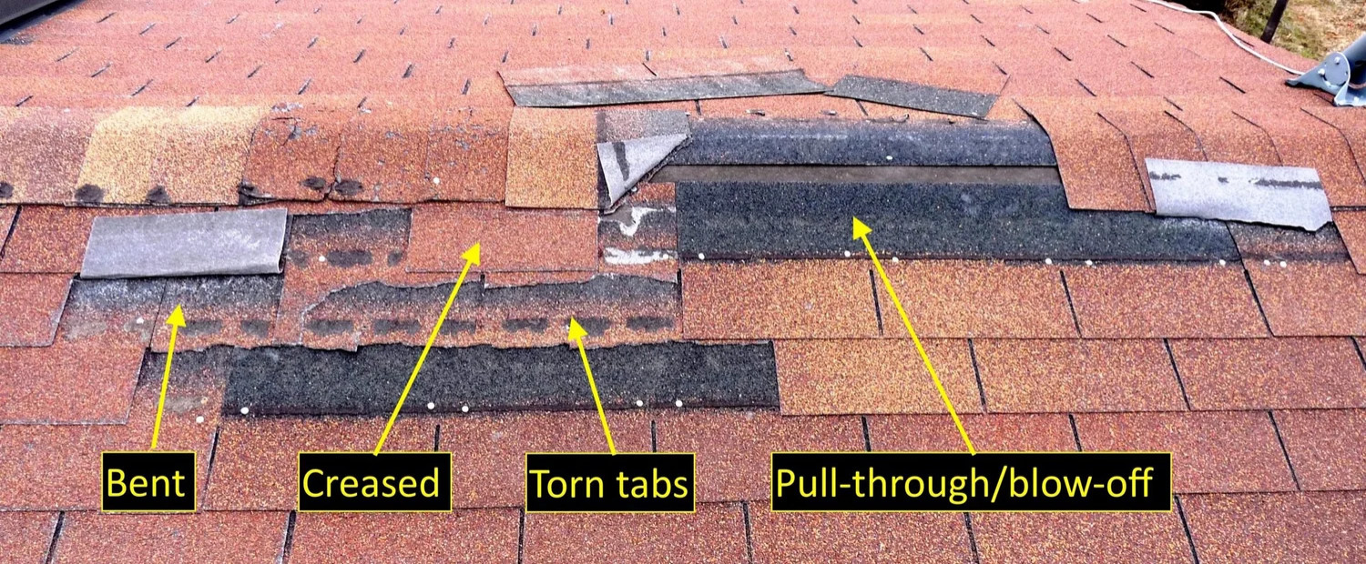 roof damage types