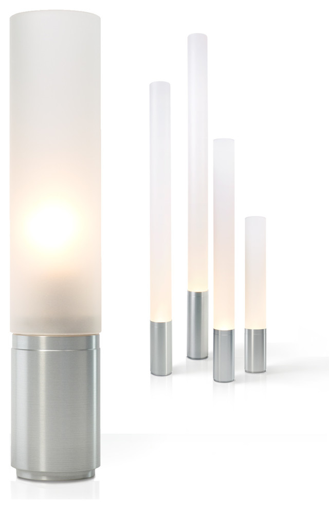 Elise Satin Silver Lamp Modern, Pablo Designs Elise Floor Lamp
