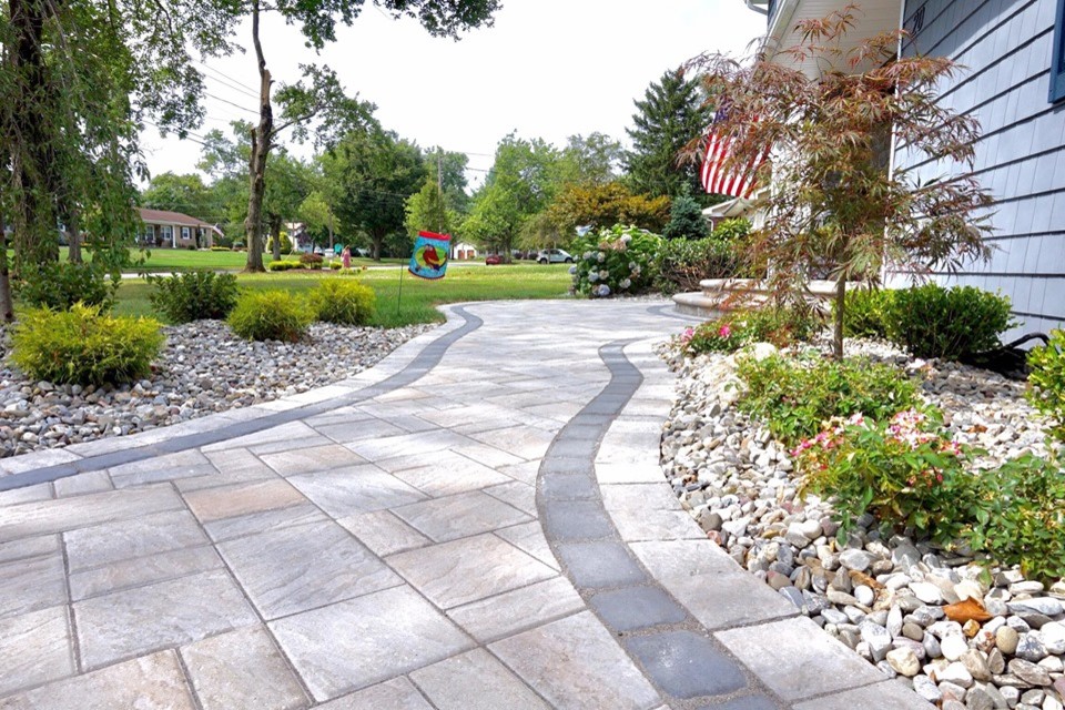 Freehold Nj Cultured Stone Walkway, Landscaping Freehold Nj