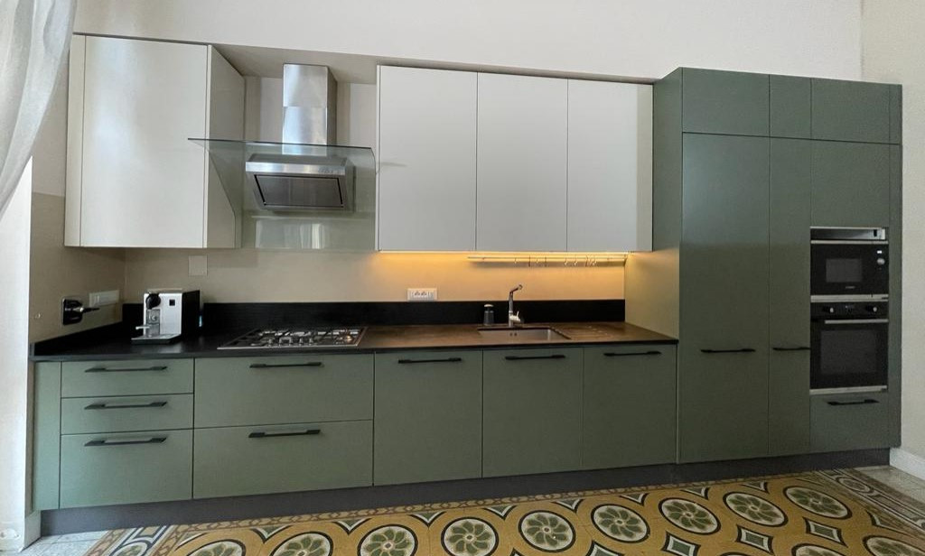 Restyling cucina Veneta laccata verde salvia – Torino