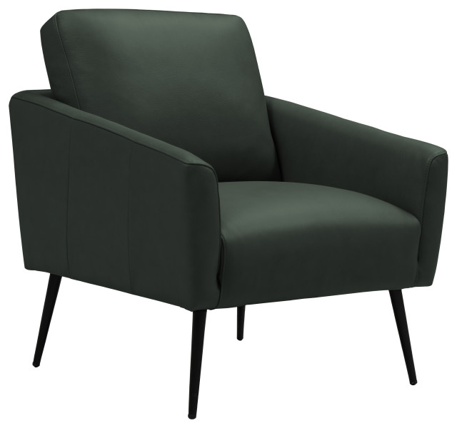 Daxton 100 Top Grain Leather Accent Chair Midcentury Armchairs And