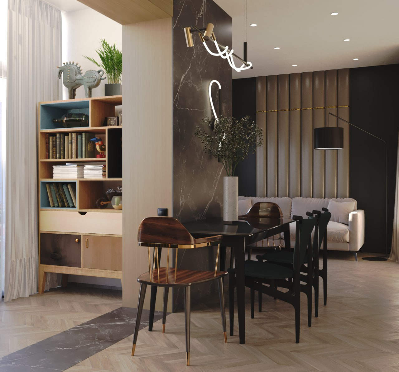 Стекло и свободное пространство.