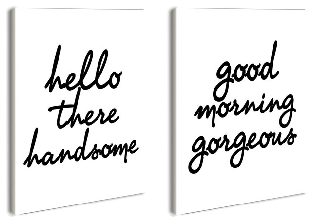 His And Her Welcome Good Morning Wall Plaque Art