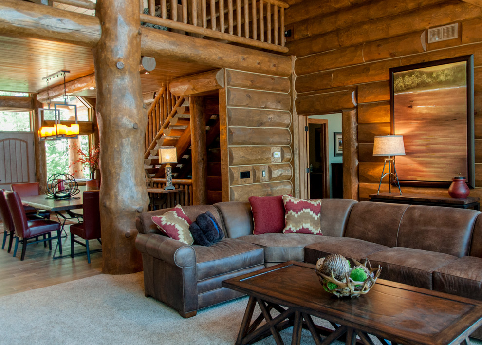 This is an example of a country living room in Other.