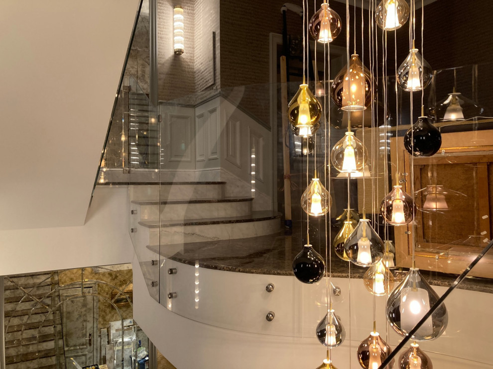 Стеклянные ограждения для лестницы